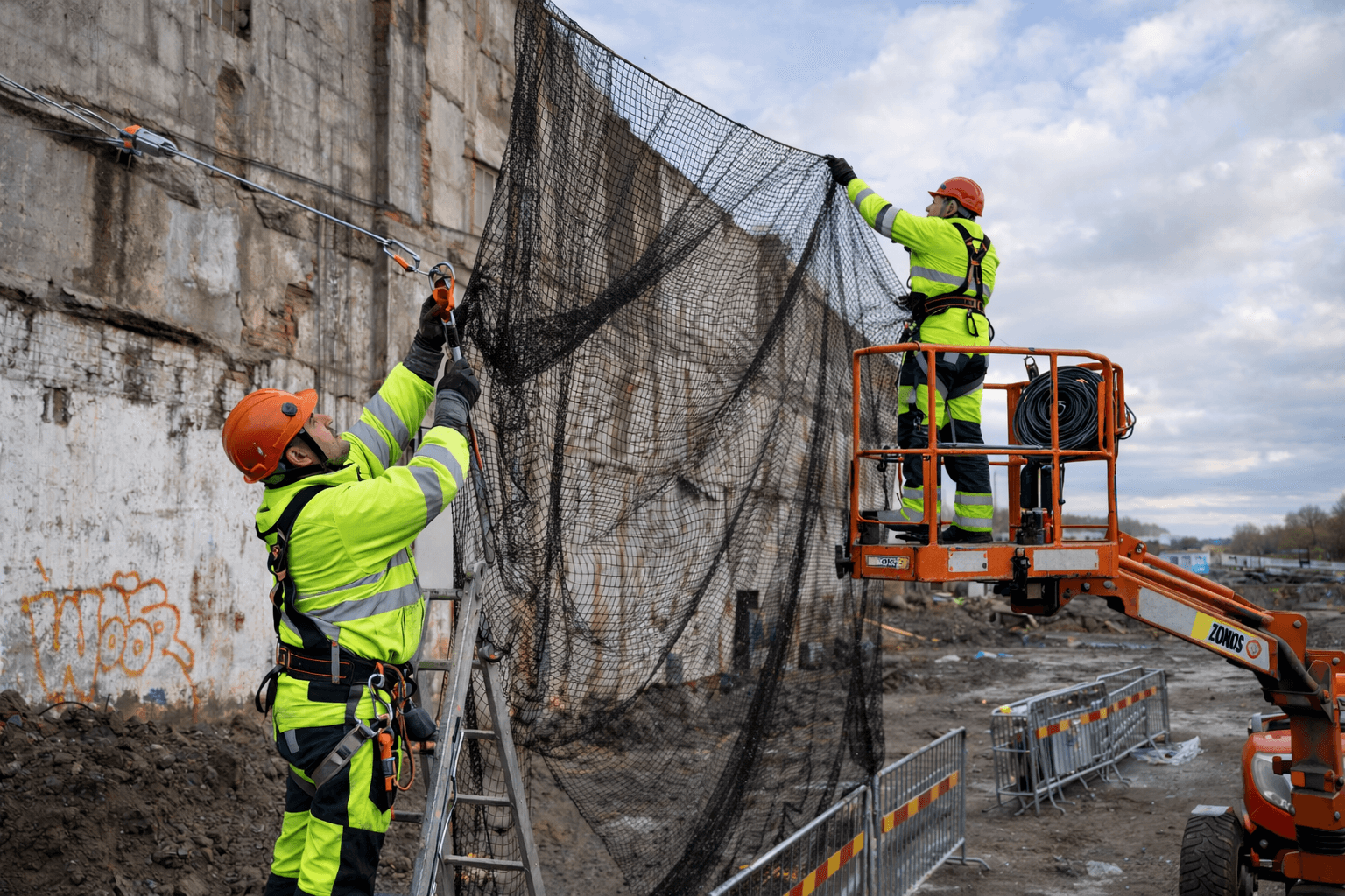 Installation av skyddsnät