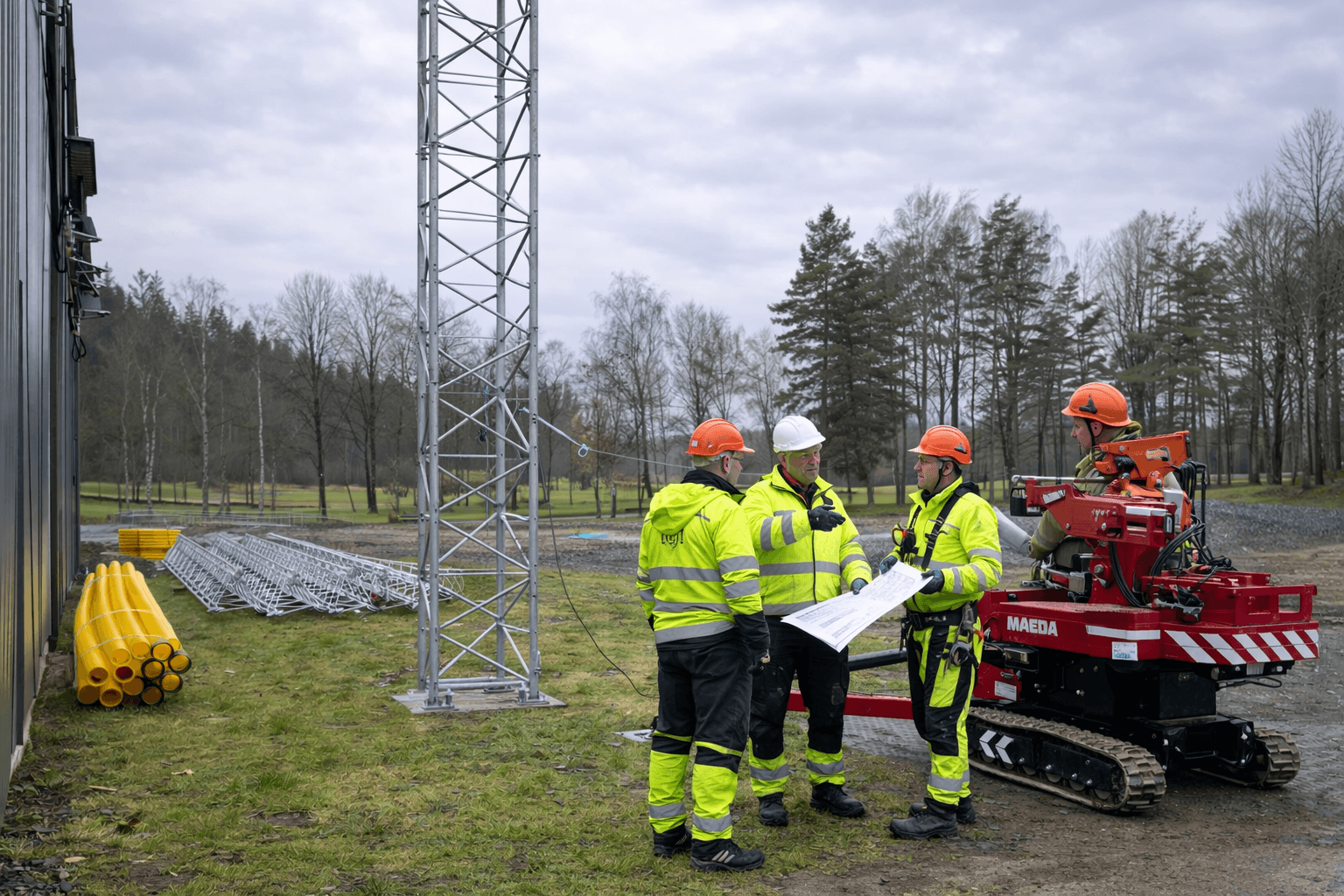 Fackverksmaster installation på Chalmers Golfklubb
